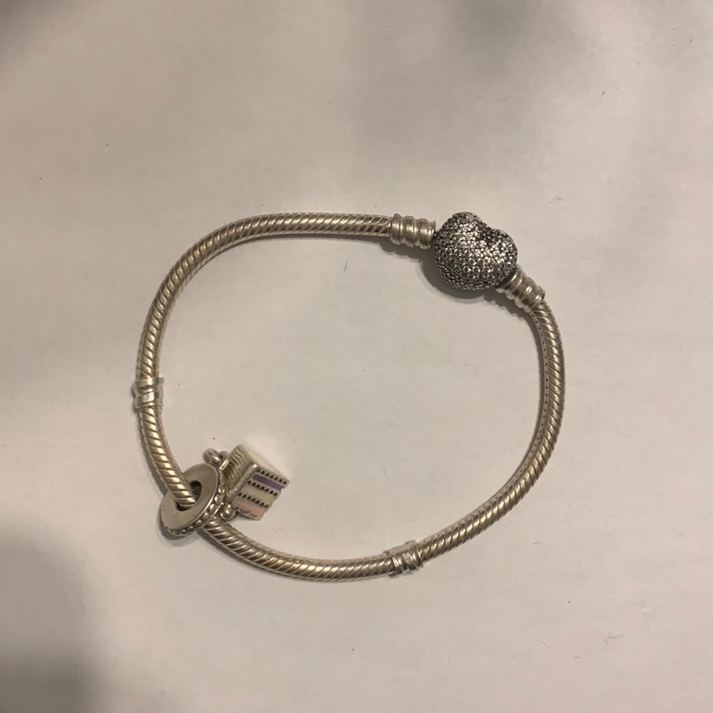 Pandora Bracelet and Cake Charm